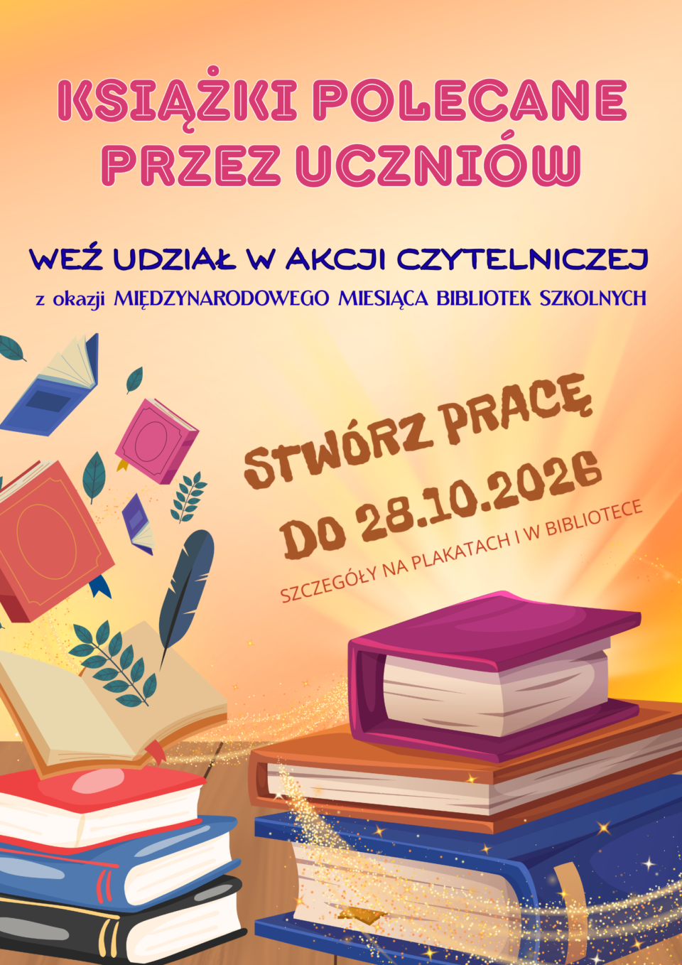 Akcja czytelnicza z okazji międzynarodowego miesiąca bibliotek szkolnych